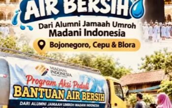 Madani Indonesia Tour & Travel Gelar Bantuan Air Bersih di Desa Sumberjokidul Bojonegoro