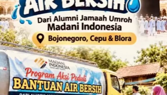 Madani Indonesia Tour & Travel Gelar Bantuan Air Bersih di Desa Sumberjokidul Bojonegoro