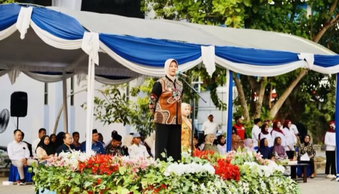 Pimpin Apel HUT ke-81 PMI, Nurul Azizah Buka Kegiatan Temu Gladi PMR III Bojonegoro