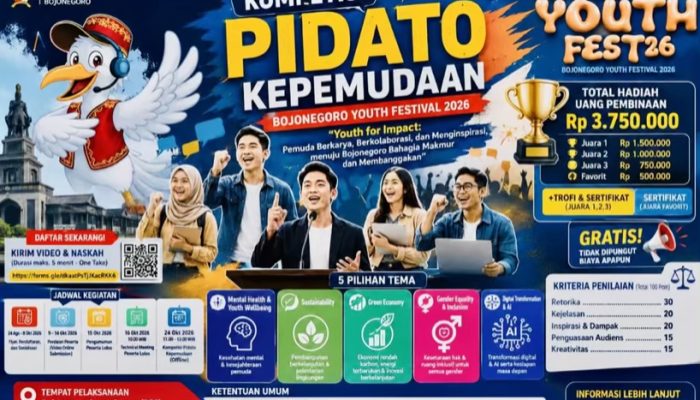 Dinpora Bojonegoro Buka Kompetisi Pidato, Hadiahnya Rp3,75 Juta