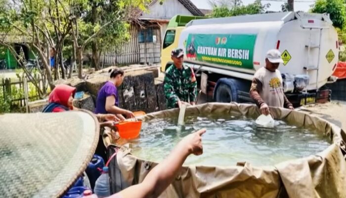 Puncak Kemarau 2026, Kodim 0813 Bojonegoro Salurkan 130 Ribu Liter Air Bersih ke 7 Kecamatan