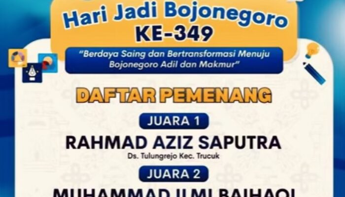 Bojonegoro Tetapkan Logo Resmi Hari Jadi ke-349, Karya Ahmad Aziz Terpilih Jadi Juara
