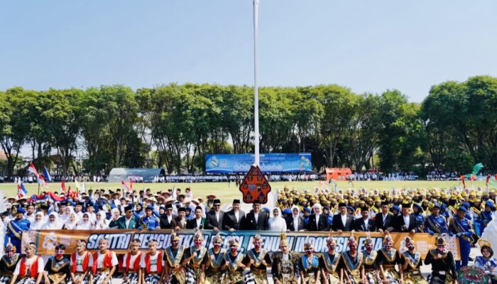 Upacara Hari Santri 2026 di Bojonegoro Diwarnai Tari Kolosal 600 Santri