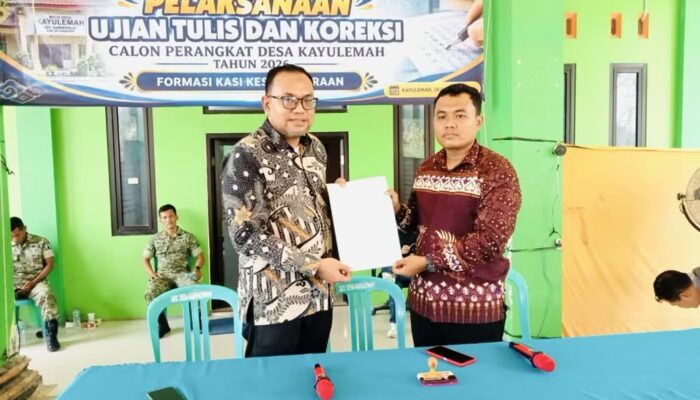 Ujian Tulis Perangkat Desa Kayulemah Berlangsung Transparan