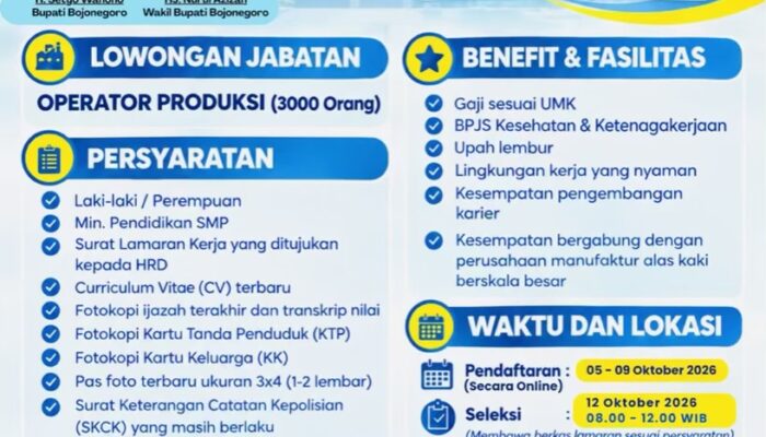 PT Shou Fong Lastindo Buka 3.000 Lowongan Kerja di Bojonegoro