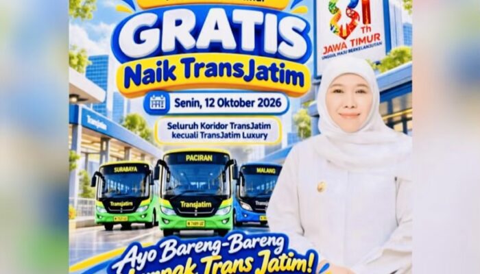 Naik Trans Jatim Gratis Spesial HUT ke-81 Jatim