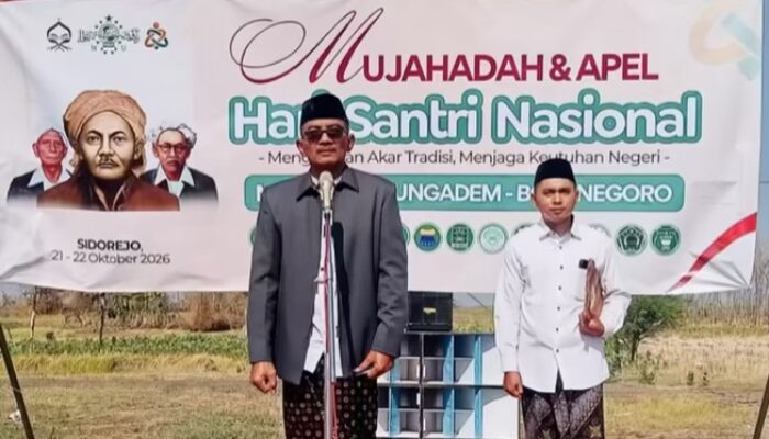 Apel Hari Santri 2026 MWC NU Kedungadem Digelar di Sidorejo